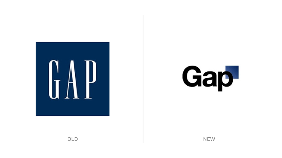 GAP 로고 변경 사례